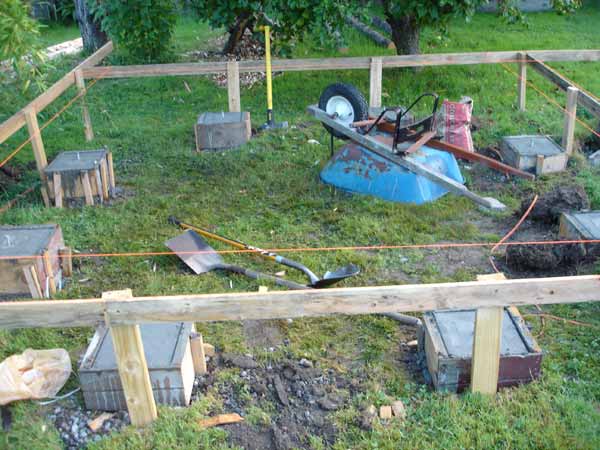 Octagon Gazebo Footings